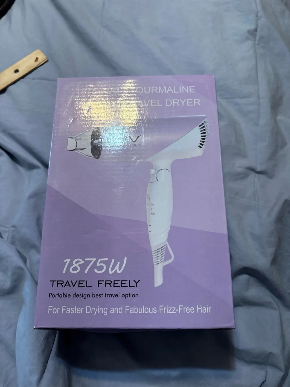 1875W Travel Hair Dryer - Purple Compact Frizz-Control Styling